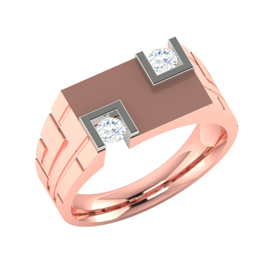 Double Edge Solitaire in 1/4 Carat Classic Diamond