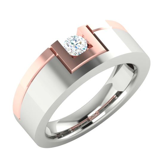 Edge Solitaire in 1/4 Carat Classic Diamond