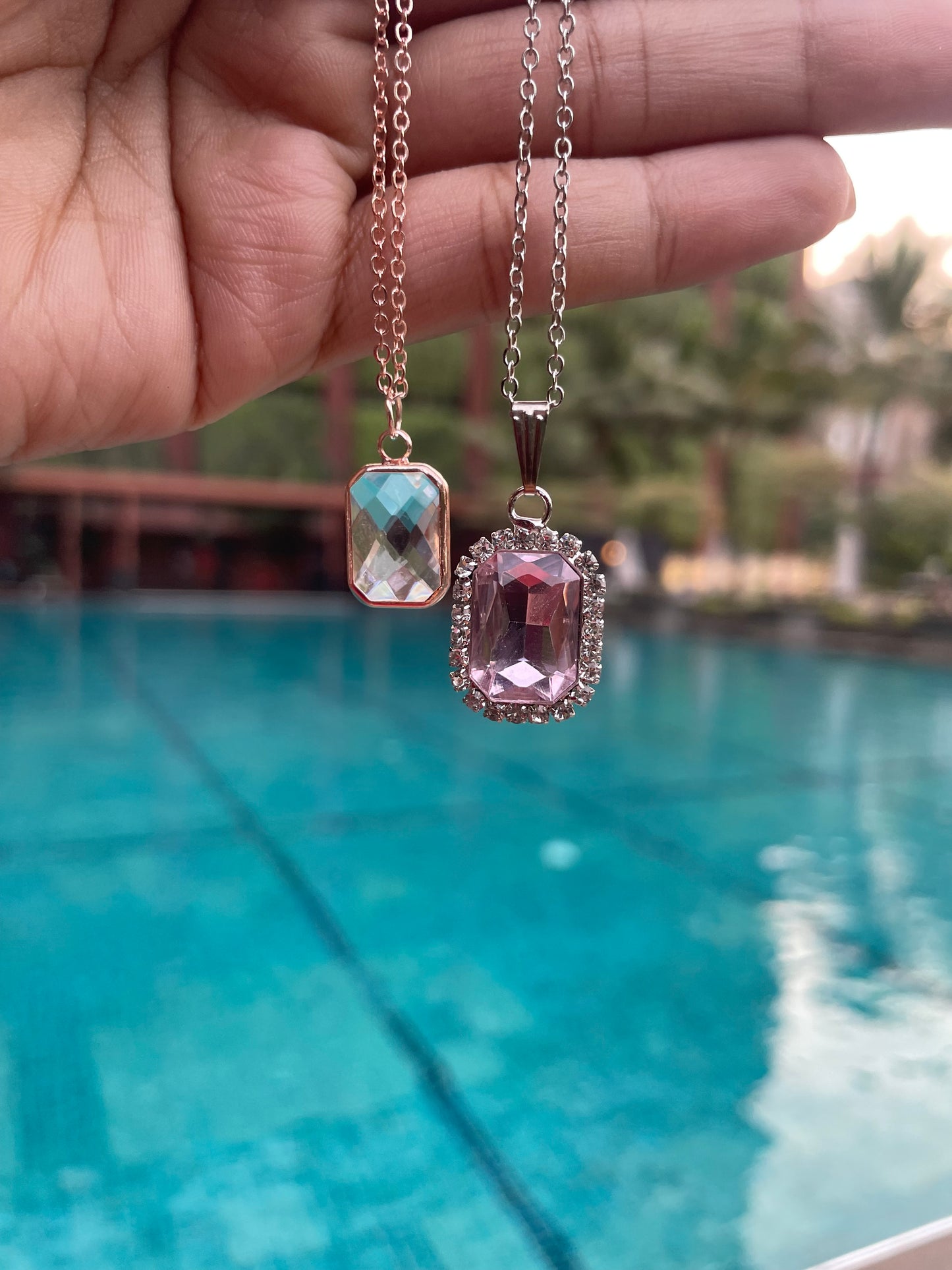 Bezel Rose Pendant